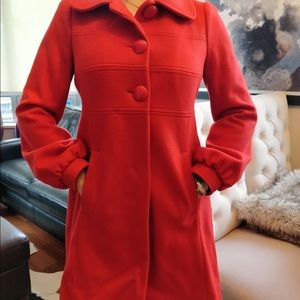 United Colors of Benetton Dressy Red Wool Coat